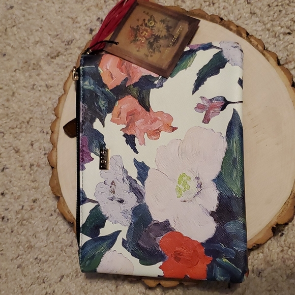 House of Disaster Handbags - House of Disaster 1916 Brown & Floral Design Makeup Case NEW